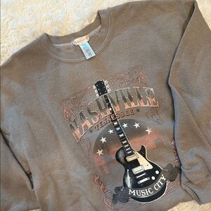 Altar'd State Nashville Music City Sweatshirt - Brown